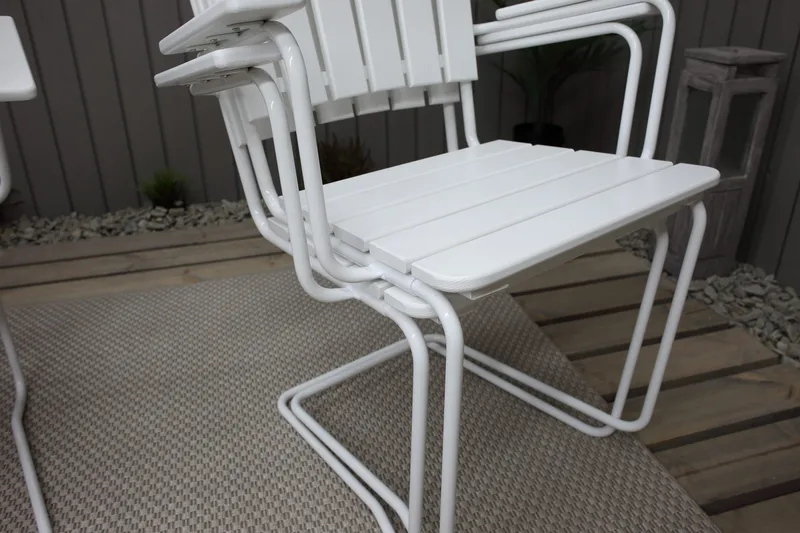 Vaxholm Karmstol Utomhus Vit - KWA - Utemöbler - Utestol & trädgårdsstol - Matstol & karmstol utomhus