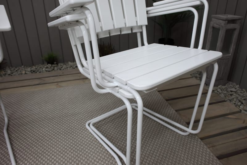 Vaxholm Karmstol Utomhus Vit - KWA - Utemöbler - Utestol & trädgårdsstol - Matstol & karmstol utomhus