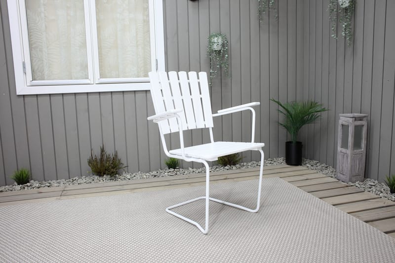 Vaxholm Karmstol Utomhus Vit - KWA - Utemöbler - Utestol & trädgårdsstol - Matstol & karmstol utomhus