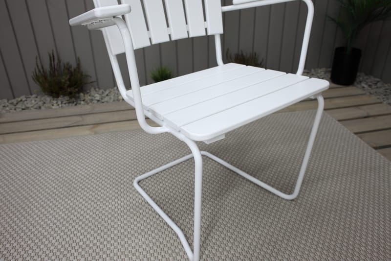 Vaxholm Karmstol Utomhus Vit - KWA - Utemöbler - Utestol & trädgårdsstol - Matstol & karmstol utomhus