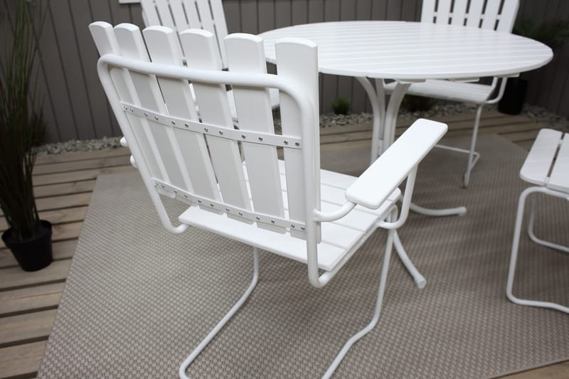 Vaxholm Karmstol Utomhus Vit - KWA - Utemöbler - Utestol & trädgårdsstol - Matstol & karmstol utomhus