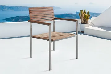 Viareggio Trädgårdsstol 6 St 53 cm - Trä/Natur - Utemöbler - Utestol & trädgårdsstol - Matstol & karmstol utomhus