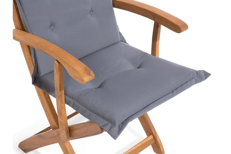 Wergin Trädgårdsstol 2-Pack med Dynor - Trä/Natur - Matstol & karmstol utomhus