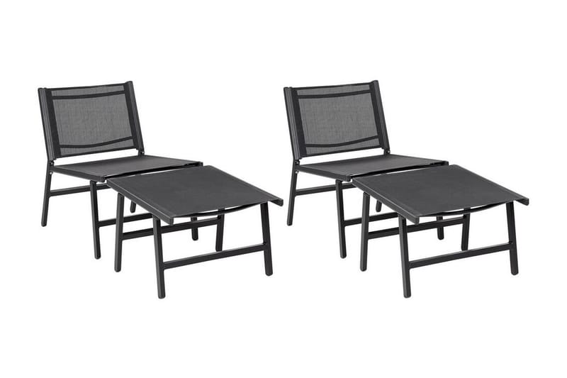 Montmagny Solstol 54x60 cm 2 st - Svart - Utemöbler - Utestol & trädgårdsstol - Solstolar