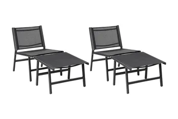 Montmagny Solstol 54x60 cm - Svart - Utemöbler - Utestol & trädgårdsstol - Solstolar