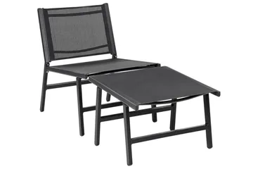 Montmagny Solstol 54x60 cm - Svart - Utemöbler - Utestol & trädgårdsstol - Solstolar
