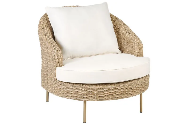 Napa Utefåtölj - Natural/Beige/Vit - Utemöbler - Utestol & trädgårdsstol - Utefåtölj & loungefåtölj