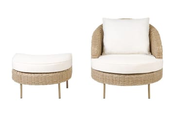 Napa Utefåtölj - Natural/Beige/Vit - Utemöbler - Utestol & trädgårdsstol - Utefåtölj & loungefåtölj