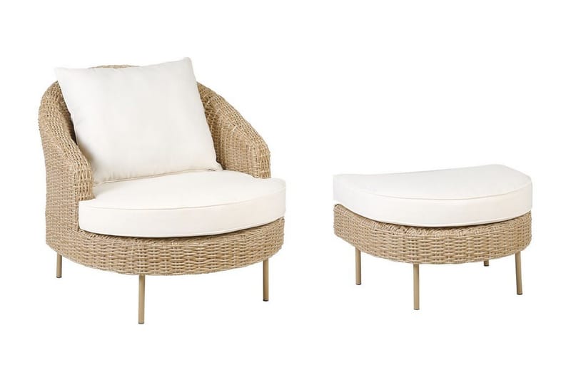 Napa Utefåtölj - Natural/Beige/Vit - Utemöbler - Utestol & trädgårdsstol - Utefåtölj & loungefåtölj