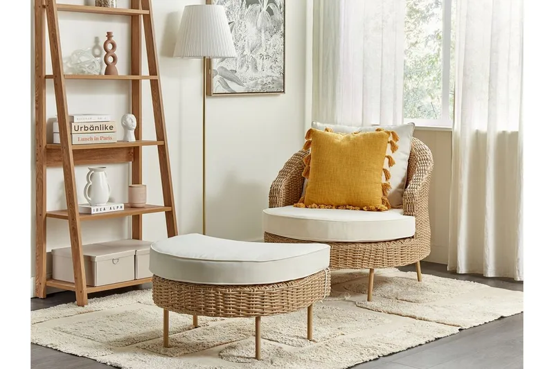 Napa Utefåtölj - Natural/Beige/Vit - Utemöbler - Utestol & trädgårdsstol - Utefåtölj & loungefåtölj