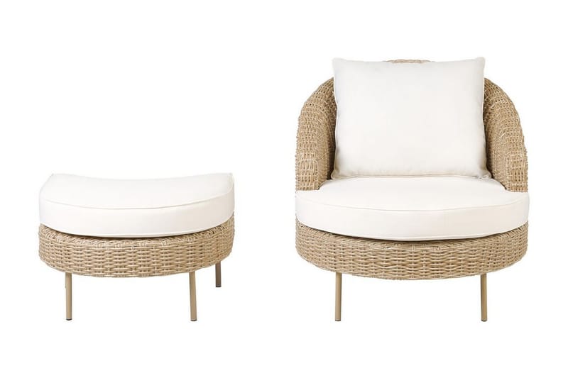 Napa Utefåtölj - Natural/Beige/Vit - Utemöbler - Utestol & trädgårdsstol - Utefåtölj & loungefåtölj