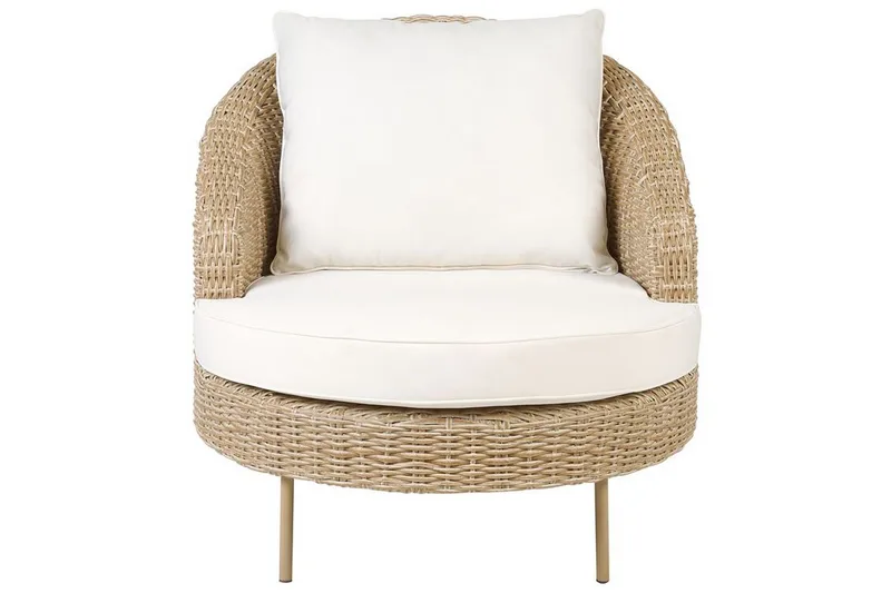 Napa Utefåtölj - Natural/Beige/Vit - Utemöbler - Utestol & trädgårdsstol - Utefåtölj & loungefåtölj