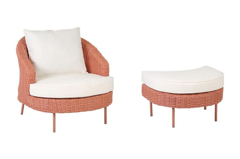 Napa Utefåtölj - Rosa/Vit - Utemöbler - Utestol & trädgårdsstol - Utefåtölj & loungefåtölj