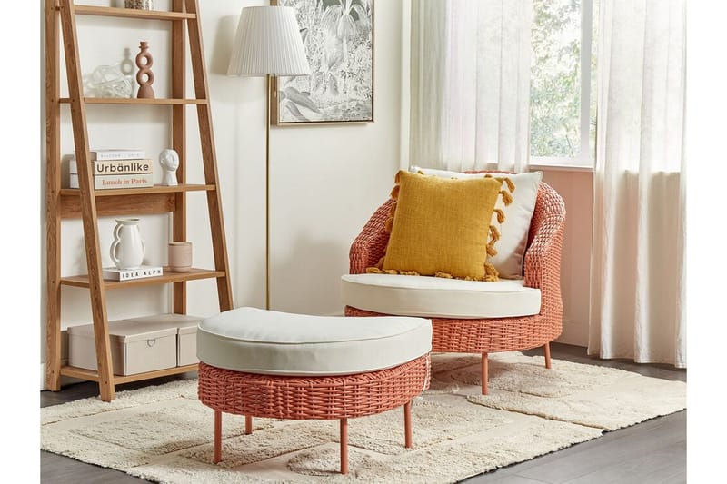 Napa Utefåtölj - Rosa/Vit - Utemöbler - Utestol & trädgårdsstol - Utefåtölj & loungefåtölj