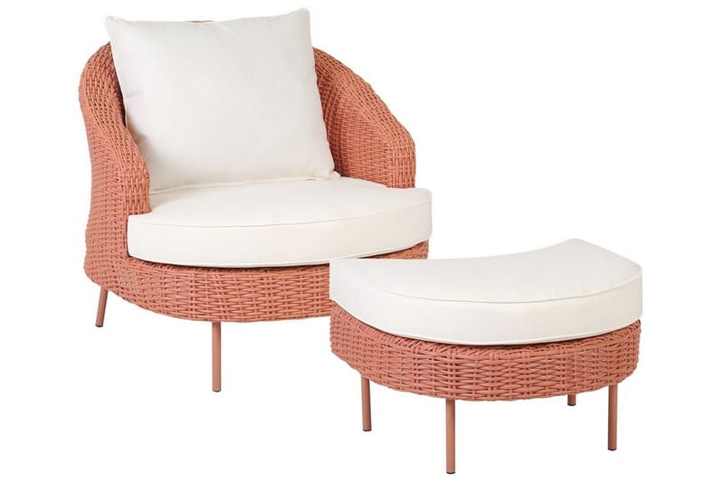 Napa Utefåtölj, Rosa/Vit