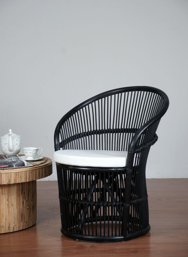 Narva fåtölj i rotting - Svart - Svart - Utemöbler - Utestol & trädgårdsstol - Utefåtölj & loungefåtölj