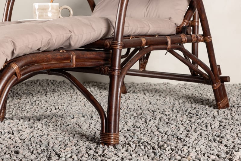 Nella Solstol 67x177 cm - Brun - Utemöbler - Utestol & trädgårdsstol - Solstolar