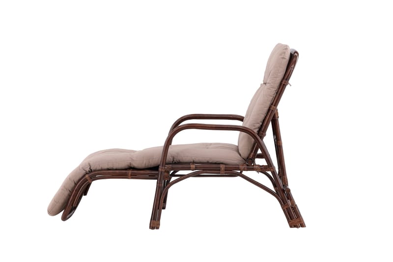 Nella Solstol 67x177 cm - Brun - Utemöbler - Utestol & trädgårdsstol - Solstolar