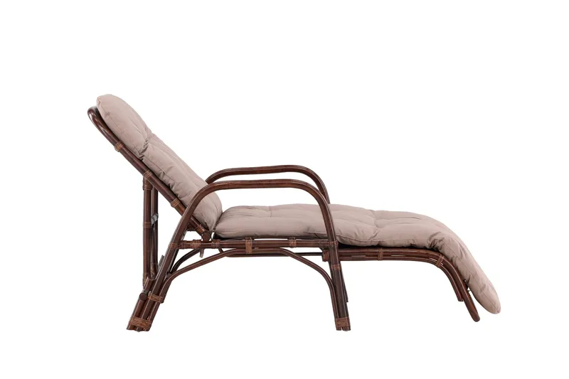 Nella Solstol 67x177 cm - Brun - Utemöbler - Utestol & trädgårdsstol - Solstolar