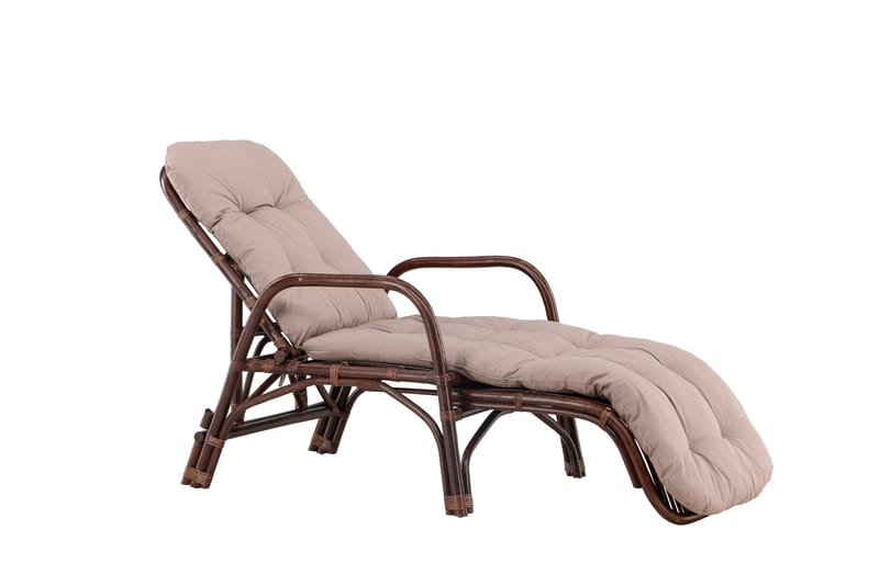 Nella Solstol 67x177 cm - Brun - Utemöbler - Utestol & trädgårdsstol - Solstolar