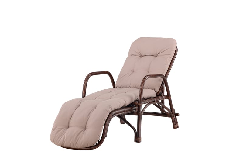 Nella Solstol 67x177 cm - Brun - Utemöbler - Utestol & trädgårdsstol - Solstolar