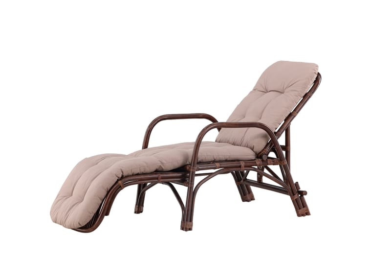Nella Solstol 67x177 cm - Brun - Utemöbler - Utestol & trädgårdsstol - Solstolar