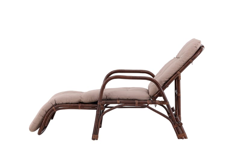 Nella Solstol 67x177 cm - Brun - Utemöbler - Utestol & trädgårdsstol - Solstolar