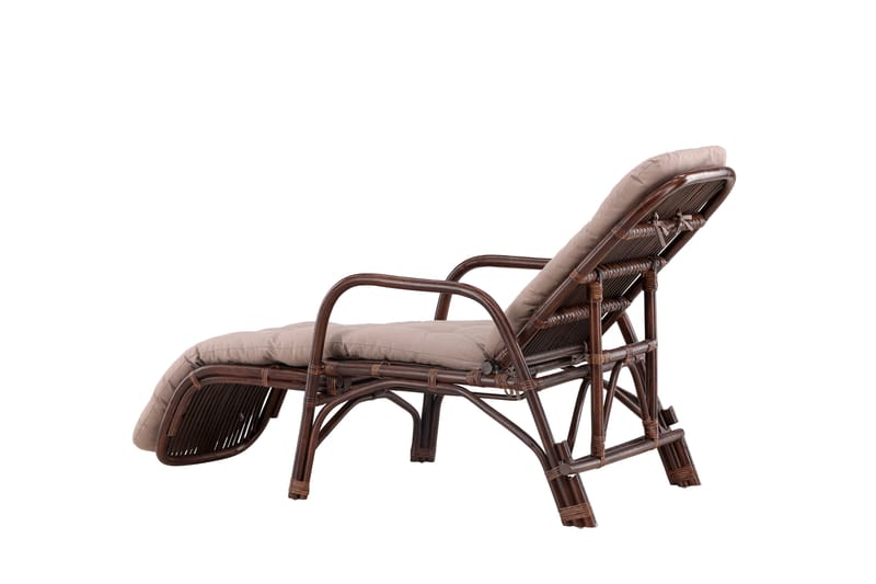 Nella Solstol 67x177 cm - Brun - Utemöbler - Utestol & trädgårdsstol - Solstolar
