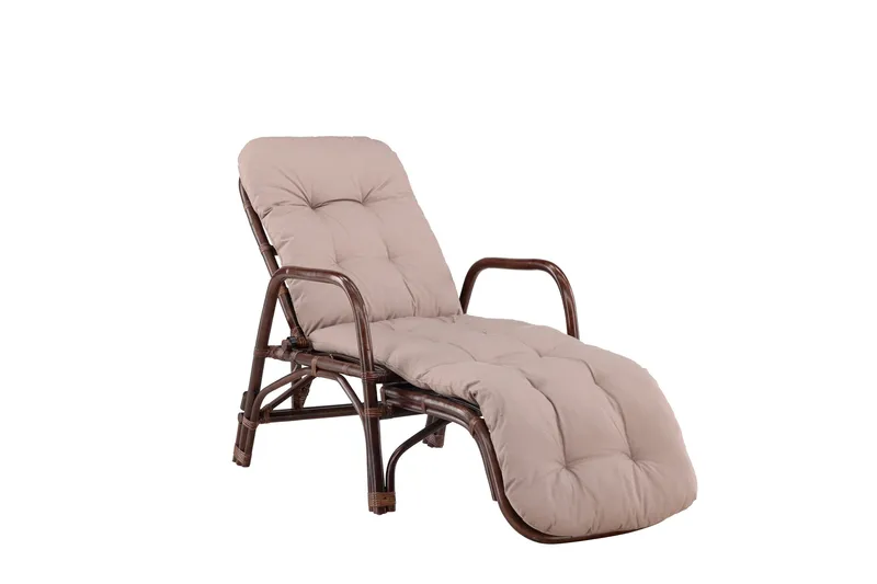 Nella Solstol 67x177 cm - Brun - Utemöbler - Utestol & trädgårdsstol - Solstolar