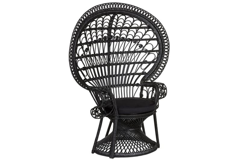 Påfågelstol Emmanuelle, Svart