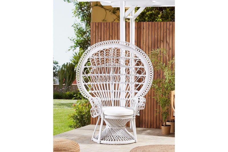 Påfågelstol Emmanuelle - Vit - Utemöbler - Utestol & trädgårdsstol - Utefåtölj & loungefåtölj