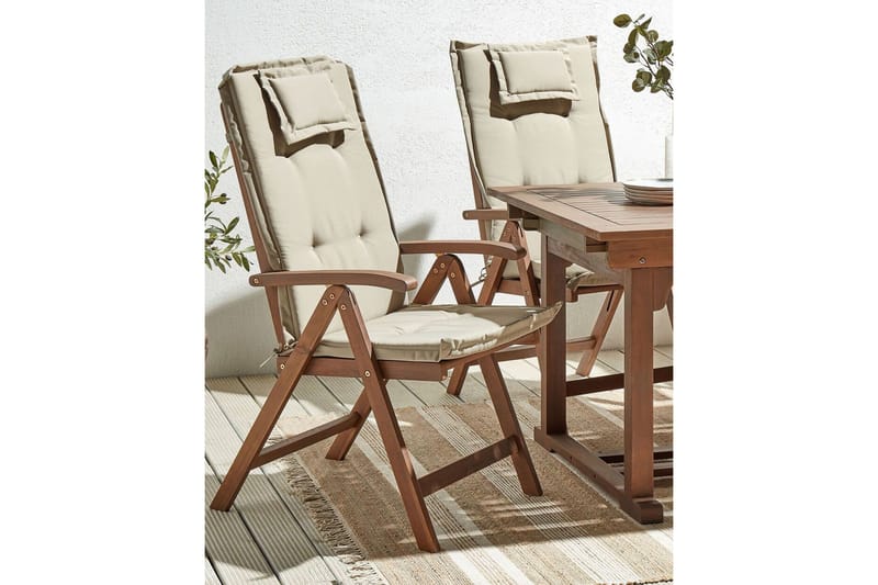 Paolo Positionsstol - Mörkbrun/Beige - Utemöbler - Utestol & trädgårdsstol - Positionsstol