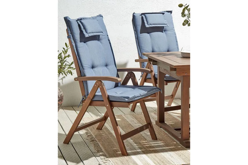 Paolo Positionsstol - Blå/Mörkbrun - Utemöbler - Utestol & trädgårdsstol - Positionsstol