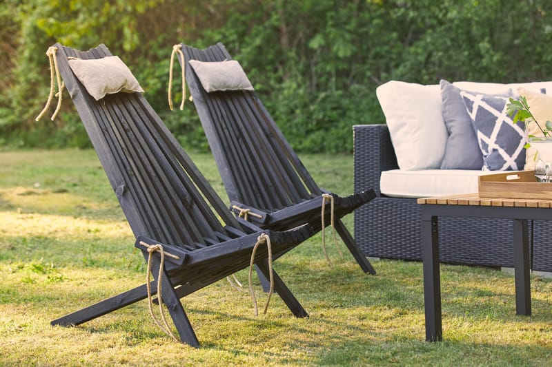 Park Solstol 2 st - Svart - Utemöbler - Loungemöbler - Loungestol utomhus