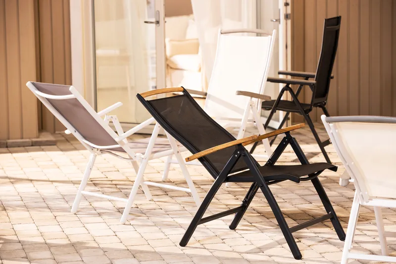 Las Vegas Positionsstol - Svart/natur - Utemöbler - Utestol & trädgårdsstol - Positionsstol