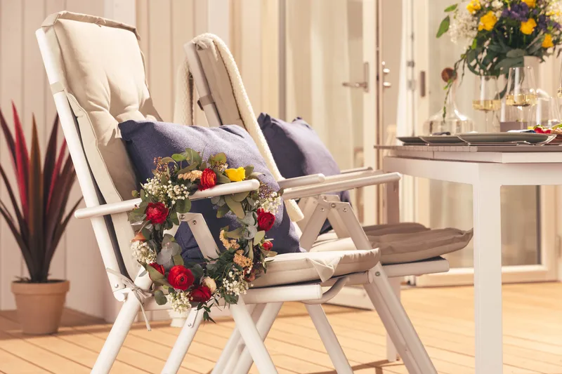 Maggie Positionsstol Utomhus - Vit/grå - Utemöbler - Utestol & trädgårdsstol - Positionsstol