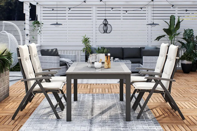 Monaco Positionsstol - Svart/grå - Utemöbler - Utestol & tr ädgårdsstol - Positionsstol