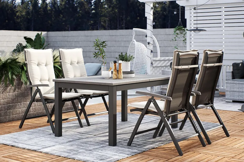 Monaco Positionsstol - Svart/grå - Utemöbler - Utestol & trädgårdsstol - Positionsstol