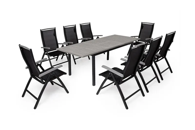 Monaco Positionsstol - Svart/grå - Utemöbler - Utestol & trädgårdsstol - Positionsstol