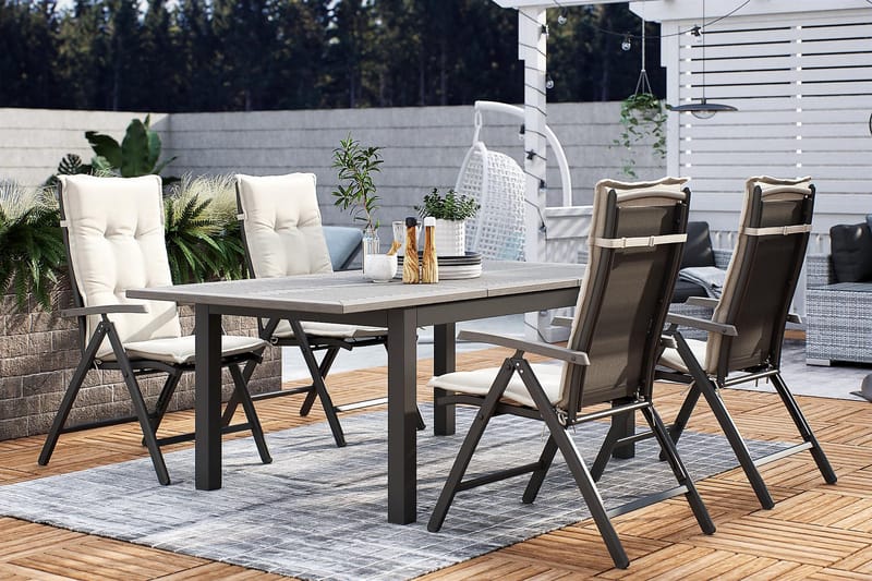 Monaco Positionsstol - Svart/grå - Utemöbler - Utestol & trädgårdsstol - Positionsstol