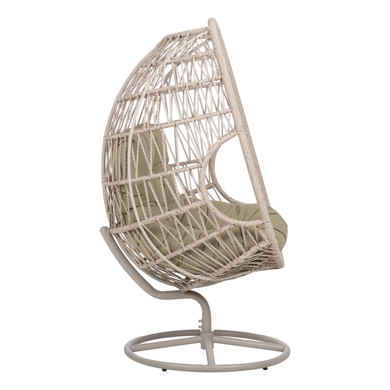 Relaxfåtölj Cassia Swivel 85x85x151 cm - beige - Utemöbler - Utestol & trädgårdsstol - Utefåtölj & loungefåtölj