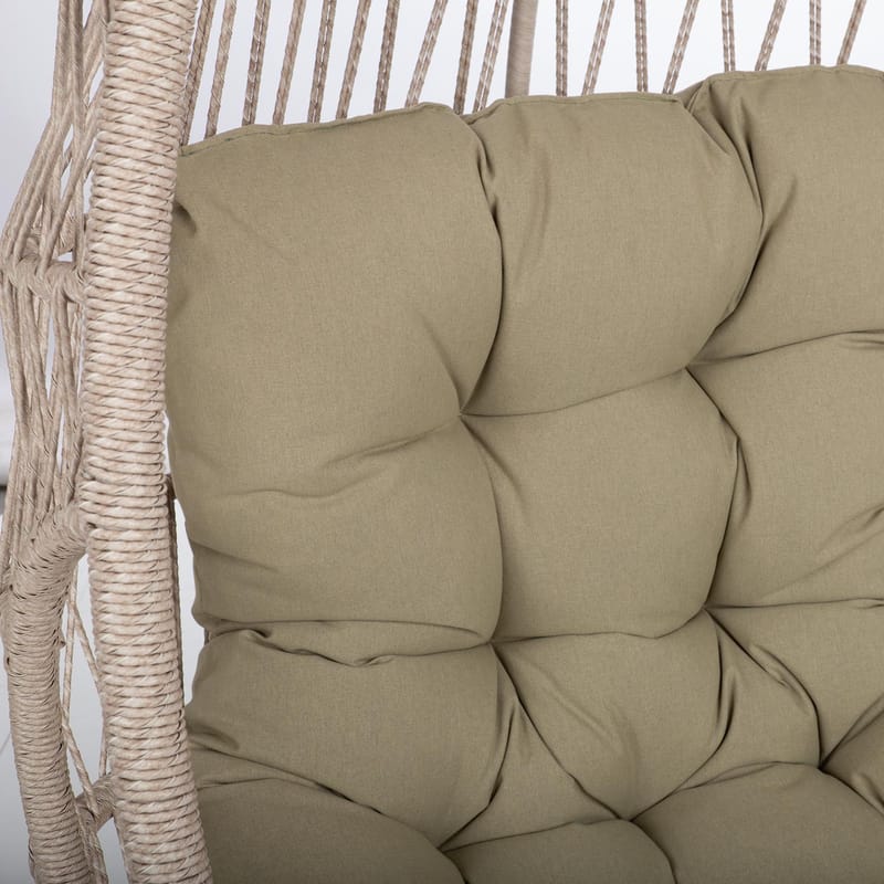 Relaxfåtölj Cassia Swivel 85x85x151 cm - beige - Utemöbler - Utestol & trädgårdsstol - Utefåtölj & loungefåtölj