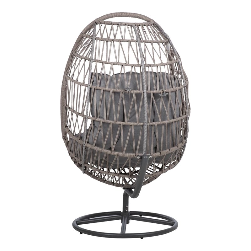 Relaxfåtölj Cassia Swivel 85x85x151 cm - grå - Utemöbler - Utestol & trädgårdsstol - Utefåtölj & loungefåtölj