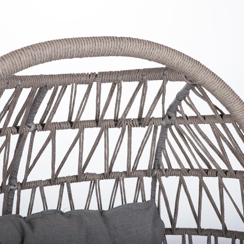 Relaxfåtölj Cassia Swivel 85x85x151 cm - grå - Utemöbler - Utestol & trädgårdsstol - Utefåtölj & loungefåtölj