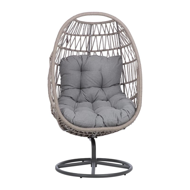 Relaxfåtölj Cassia Swivel 85x85x151 cm - grå - Utemöbler - Utestol & trädgårdsstol - Utefåtölj & loungefåtölj
