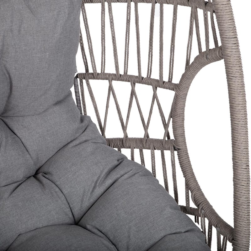 Relaxfåtölj Cassia Swivel 85x85x151 cm - grå - Utemöbler - Utestol & trädgårdsstol - Utefåtölj & loungefåtölj