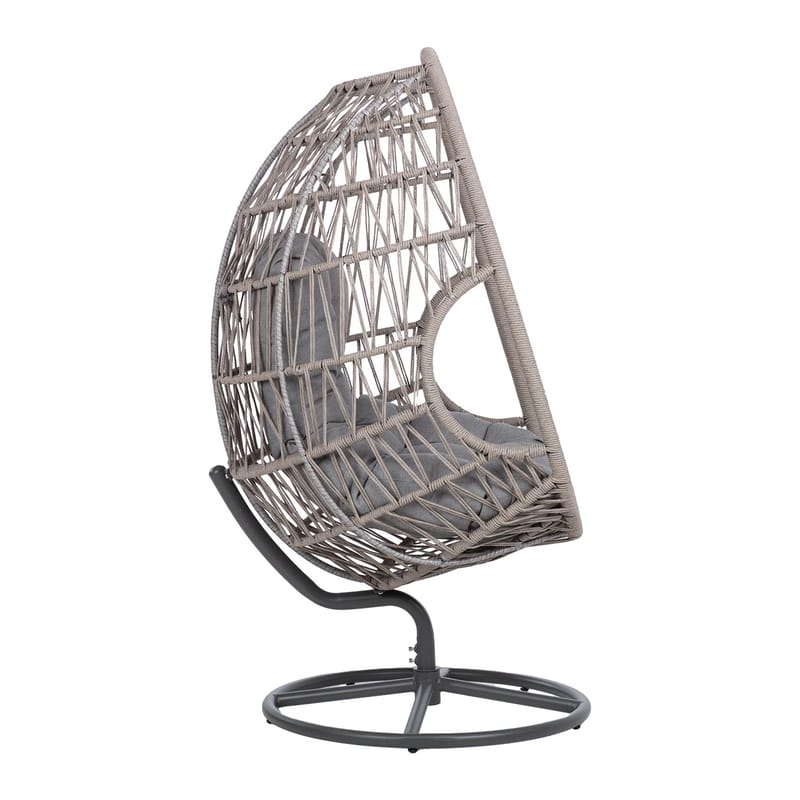 Relaxfåtölj Cassia Swivel 85x85x151 cm - grå - Utemöbler - Utestol & trädgårdsstol - Utefåtölj & loungefåtölj