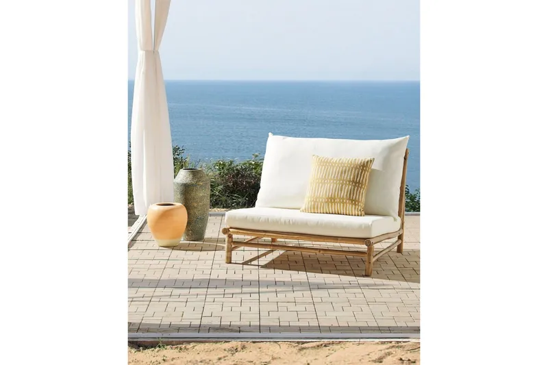 Rosthern Utefåtölj - Ljusbrun/Vit - Utemöbler - Utestol & trädgårdsstol - Utefåtölj & loungefåtölj