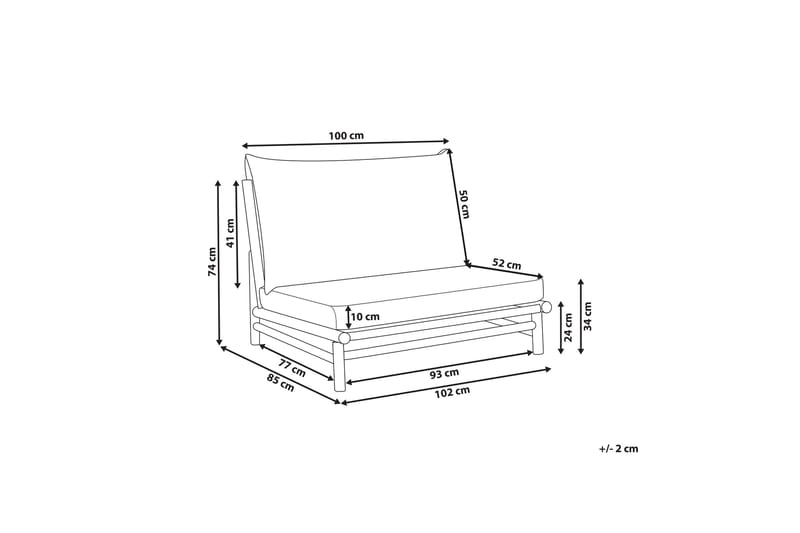 Rosthern Utefåtölj - Ljusbrun/Vit - Utemöbler - Utestol & trädgårdsstol - Utefåtölj & loungefåtölj
