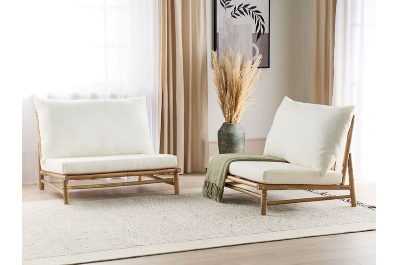 Rosthern Utefåtölj - Ljusbrun/Vit - Utemöbler - Utestol & trädgårdsstol - Utefåtölj & loungefåtölj